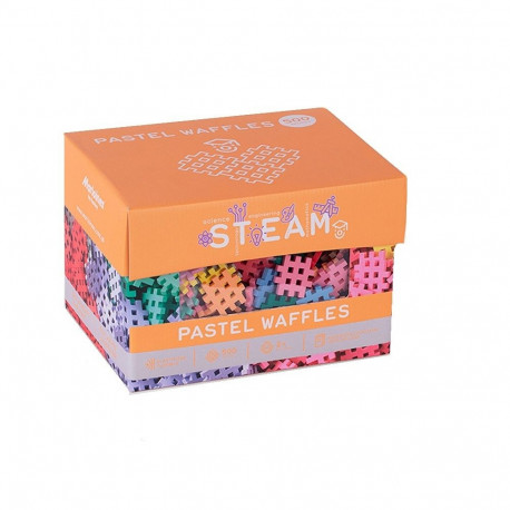 Klocki konstrukcyjne waffle mini pastel 500 elementów