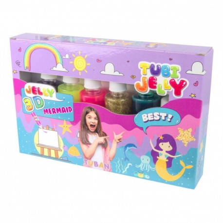 Zestaw tubi jelly 6 kolorĂłw - syrenka