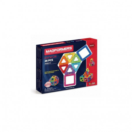 Klocki magnetyczne basic 26 elementów