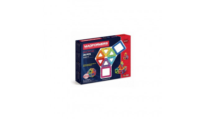 Klocki magnetyczne basic 26 elementów