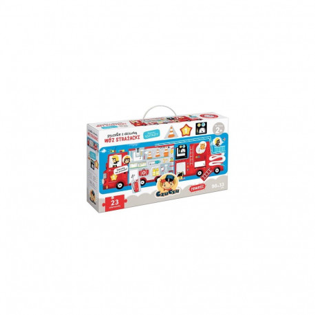 Puzzle z dziurką wóz strażacki 23 elementy