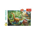 Puzzle 60 elementów - wędrówki dinozaurów