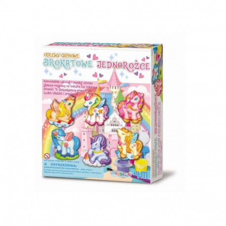 kreatiivne kipsivalu komplekt – sädelevad ükssarvikud