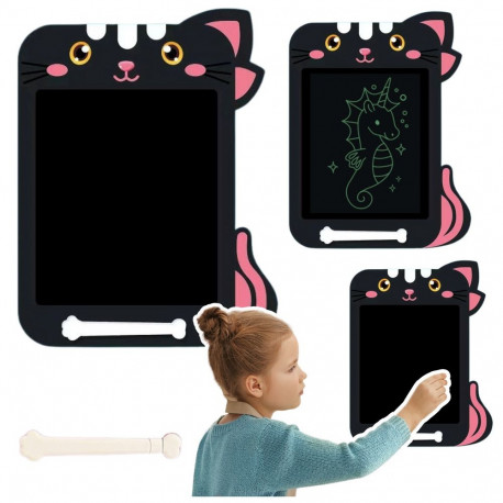 LCD joonistustahvel pliiatsiga kass must
