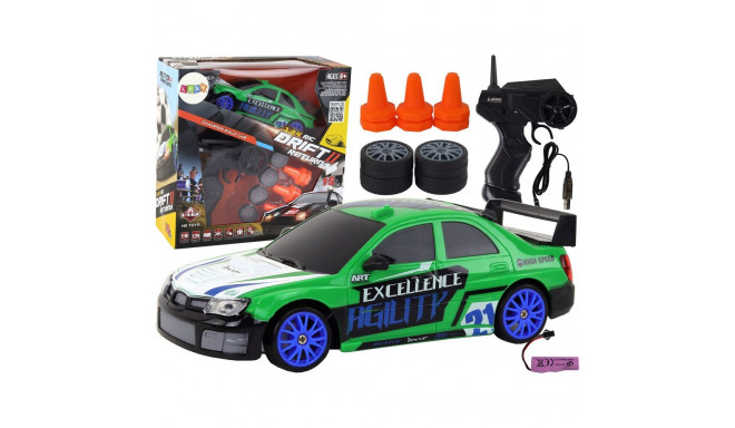 Autko Sportowe Zdalnie Sterowane R/C 1:24 Zielone Wymienne Koła