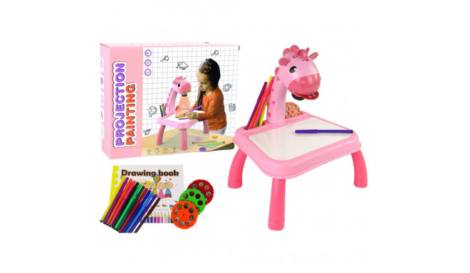 Tablica Projektor Rzutnik Do Nauki Rysowania Dinozaur Różowy