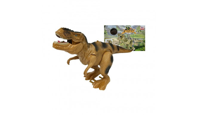 Dinozaur Tyranozaur Rex Na Baterie Brązowy