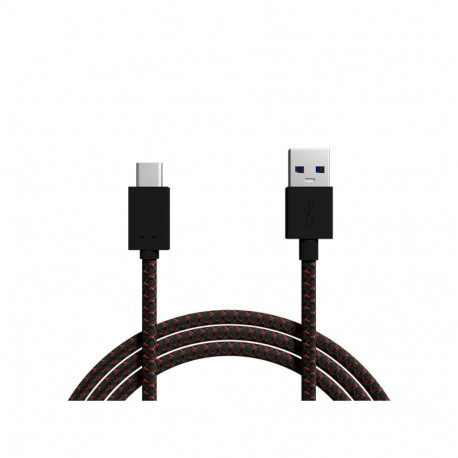 66-126# Przyłacze usb 3.0 a - usb-c 1m plecionka bl