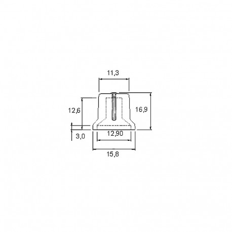 8688# potentsiomeetri nupp n-1 6mm 16mm 20tk, roheline