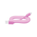 66-065# Przyłącze usb a - micro b 1,0m różowy flat blister