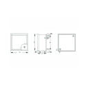 51-350# Miernik analogowy voltomierz kwadrat duży 500v