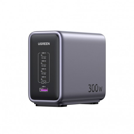 Desktop Fast Charger Nexode 300W USB-A + 4xUSB-C QC4.0+ PD3.1, Black