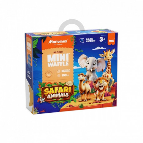 Blocks Mini Waffle - Animals Safari 100 pieces