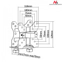Maclean lauaarvuti hoidik mini PC MC-720 NUC MAC