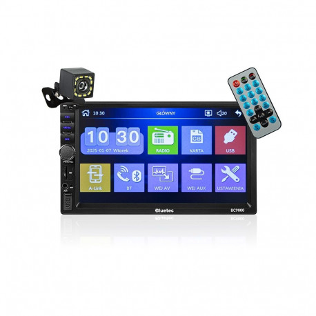 Car Radio BC9000 2DIN 7 cali RDS USB microSD 4x50W reversing camera
