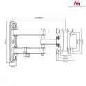 TV holder 13-23 inches MC-740 30kg, max vesa 100x100