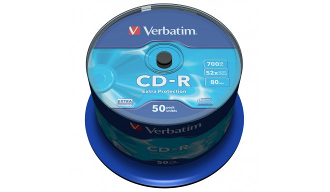 Verbatim CD-R 52x 700MB CB DL Ex Prot 50pcs (43351)