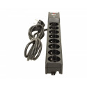 Listwa przeciwprzepięciowa LXA 816, 3L, 3,0m, czarna