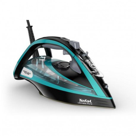 Tefal Ultimate Pure FV9844 Dry &amp; Steam iron Durilium Autoclean soleplate 3200 W Black, Blue