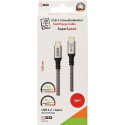 2GO 797512 USB cable USB 3.2 Gen 2 (3.1 Gen 2) 1.2 m USB C Black, Silver