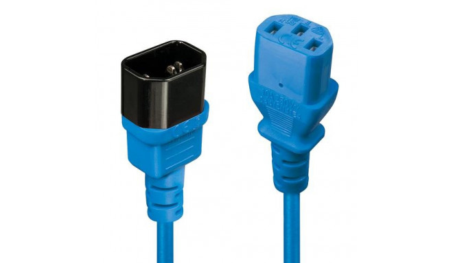 Lindy 0.5m C14 to C13 Extension Cable, blue,