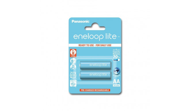 PANASONIC ENELOOP LITE ACCUMULATOR R6/AA 950mAh DECT 2 PCS BLISTER BK-3LCCE-2BE