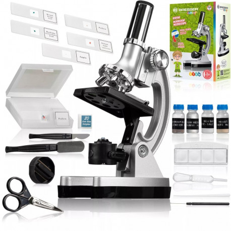 BRESSER JUNIOR Biotar 300x-1200x mikroskoobi komplekt ilma ümbriseta