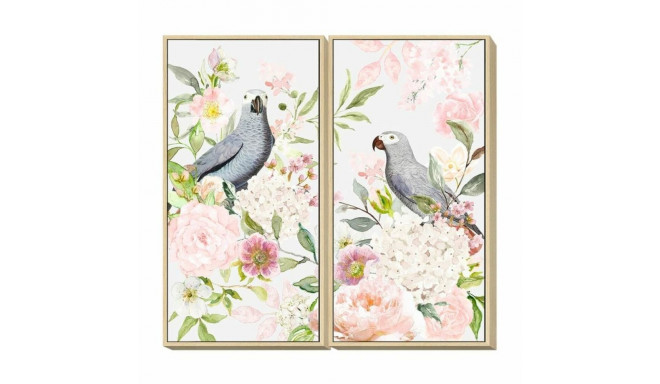 Maal DKD Home Decor 60 x 4 x 120 cm Kwiaty Shabby Chic (2 Ühikut)