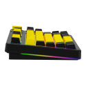 LORGAR KBP70TKLW, Wireless TKL Mechanical Gaming Keyboard Pro, Black/yellow, EN layout