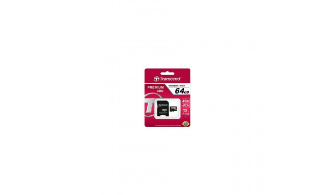 "CARD microSD Card 64GB Transcend SDXC Class10 w/adapter"