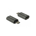 "DELOCK Adapter USB 2.0 Micro-B Stecker zu USB Type-C 2.0 Buchse anthrazit"