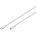 "DIGITUS USB 2.0 Kabel Typ C-Lightning Silikon 2m weiß"