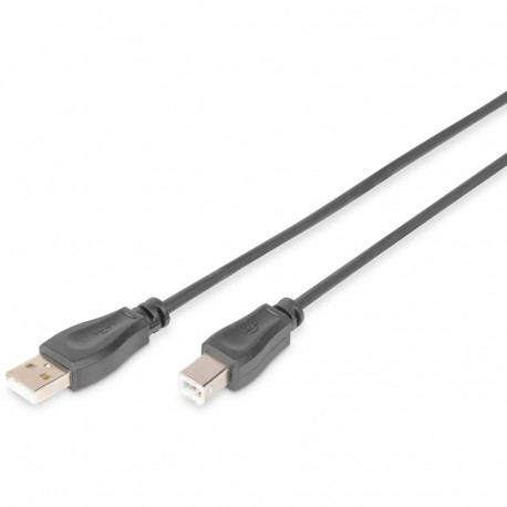 "DIGITUS USB 2.0 Anschlusskabel, USB A auf USB-B, 3,0m sw"