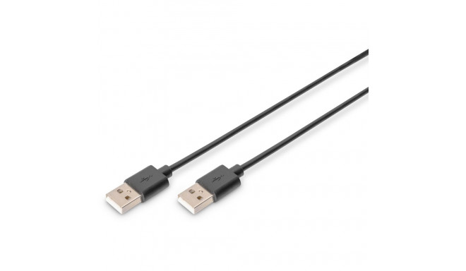 "DIGITUS USB 2.0 Anschlusskabel Typ A -A St/St 1.0m. sw"