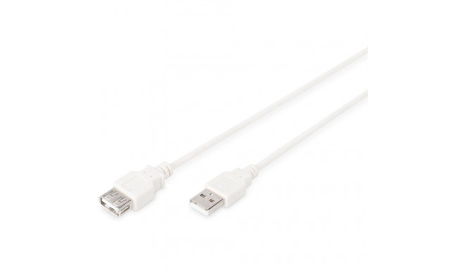 "DIGITUS USB 2.0 Verlängerungskabel Typ A -A St/Bu 1.8m,beige"