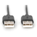 "DIGITUS USB 2.0 Anschlusskabel Typ A -A St/St 1.0m. sw"