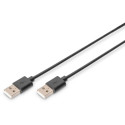 "DIGITUS USB 2.0 Anschlusskabel Typ A -A St/St 3.0m. sw"