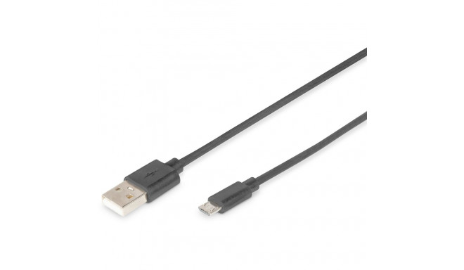 "DIGITUS USB 2.0 Anschlusskabel Typ A -mikro B St/St 1.0m sw"