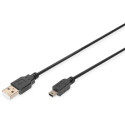 "DIGITUS USB 2.0 Anschlusskabel Typ A -mini B St/St 1.0m. sw"