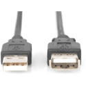 "DIGITUS USB 2.0 Verlängerungskabel Typ A -A St/Bu 5.0m schw"