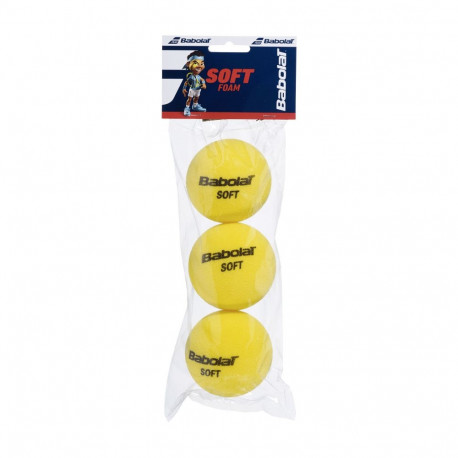 Pehmed tennisepallid Babolat Soft Foam 8cm 3tk pakendis kollane