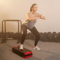 Stepipink Aerobic Exercise Step Platform inSPORTline AS150 must/punane