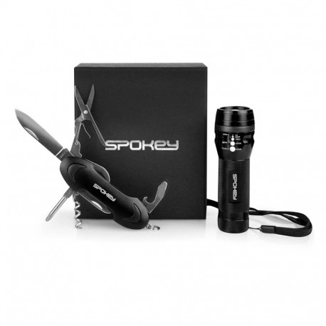 Spokey multitööriista komplekt 929232 2-osaline taskulambiga
