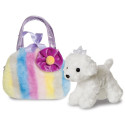 AURORA Fancy Pals plüüspeni lillakas kotis, 20 cm