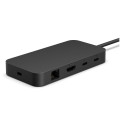 Microsoft Surface USB4 Dock juhtmega must dokk