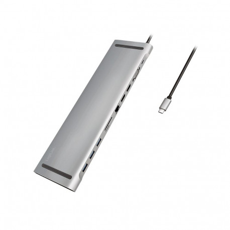 LogiLink UA0373 laptop dock/port replicator Wired USB 3.2 Gen 1 (3.1 Gen 1) Type-C Aluminium