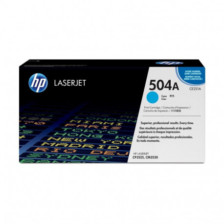 HP 504A tsüaan originaal LaserJet toonerikassett