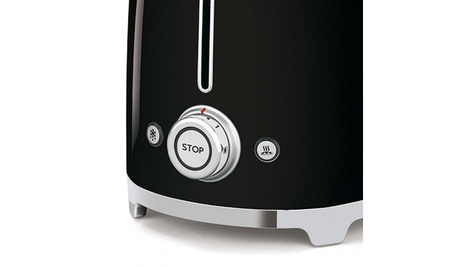 Smeg TSF02BLEU röster, 4-viiluline, must, metallkorpus