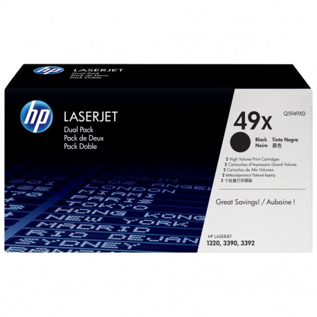 HP toonerikassett 49X 2 tk originaal, must