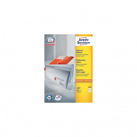 Avery General Usage Labels, White, 70 x 32 mm
